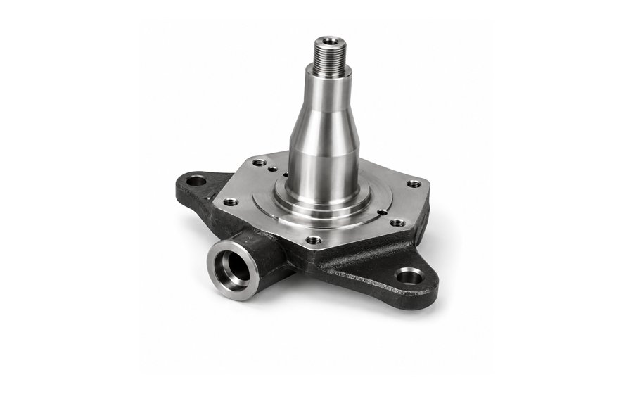 Heavy duty stub axle for commercial vehicle front axles
